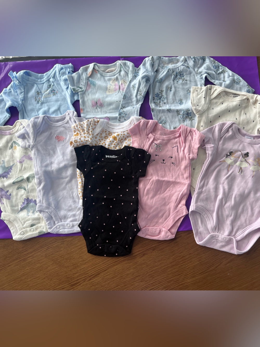 Pack of 10 baby girls onesies newborn